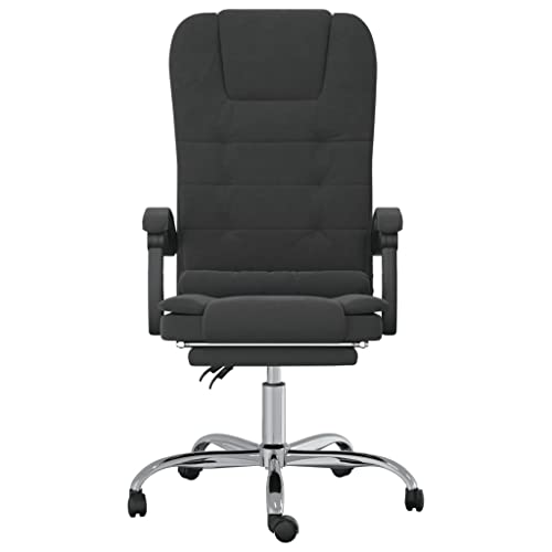 Massage Reclining Office Chair Black Velvet,Velvet Massage Reclining Office Chair with Electric Massage Function for Home and Office Convenient Design Chair, Suitable for Office