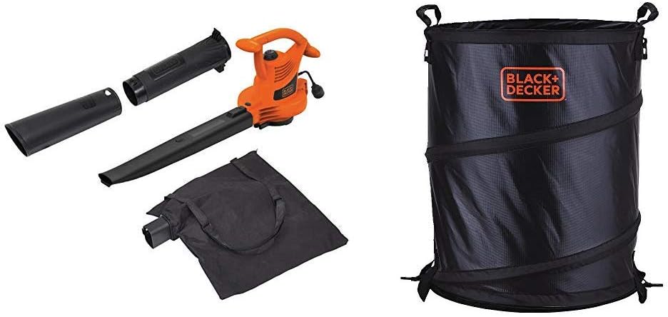 BLACK+DECKER 3-in-1 Electric Leaf Blower, Leaf Vacuum, Mulcher, 12-Amp (BV3100) Pack of 2