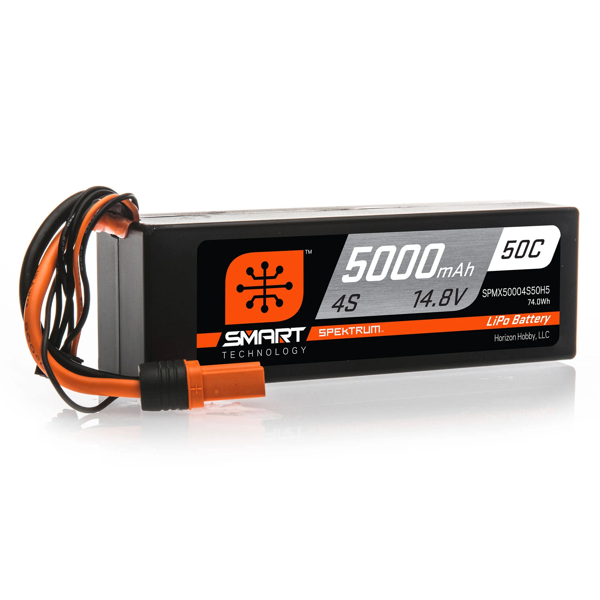 Spektrum 14.8V 5000mAh 4S 50C Smart Lipo Hardcase, IC5, SPMX50004S50H5