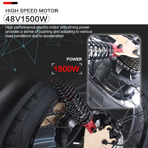1500W Electric Bike for Adults,48V 18ah Battery, 20" x 4.0 Fat Tire Brushless Motor Ebike,7 Speed Gears Three riding modes,oil brake,Up to 25-50Miles,31MPH,All-Terrain E Bike for Mountains, Snow, Sand