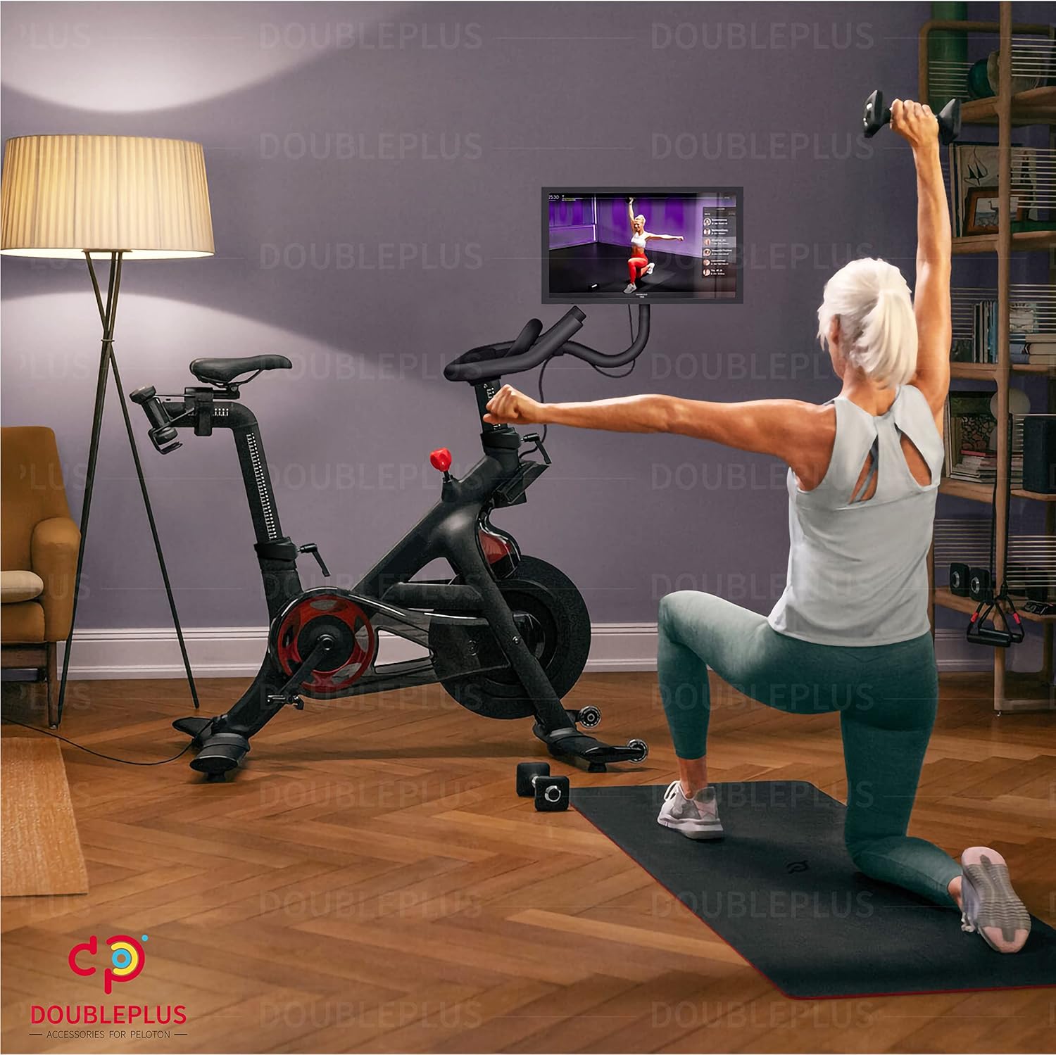 Doubleplus Pivot for Peloton Bike, Upgraded Swivel for Peloton Screen, 360 Degree Adjuster, Easily Adjust & Rotate Your Peloton Screen, Accessories for Peloton (Not for Peloton Bike+)