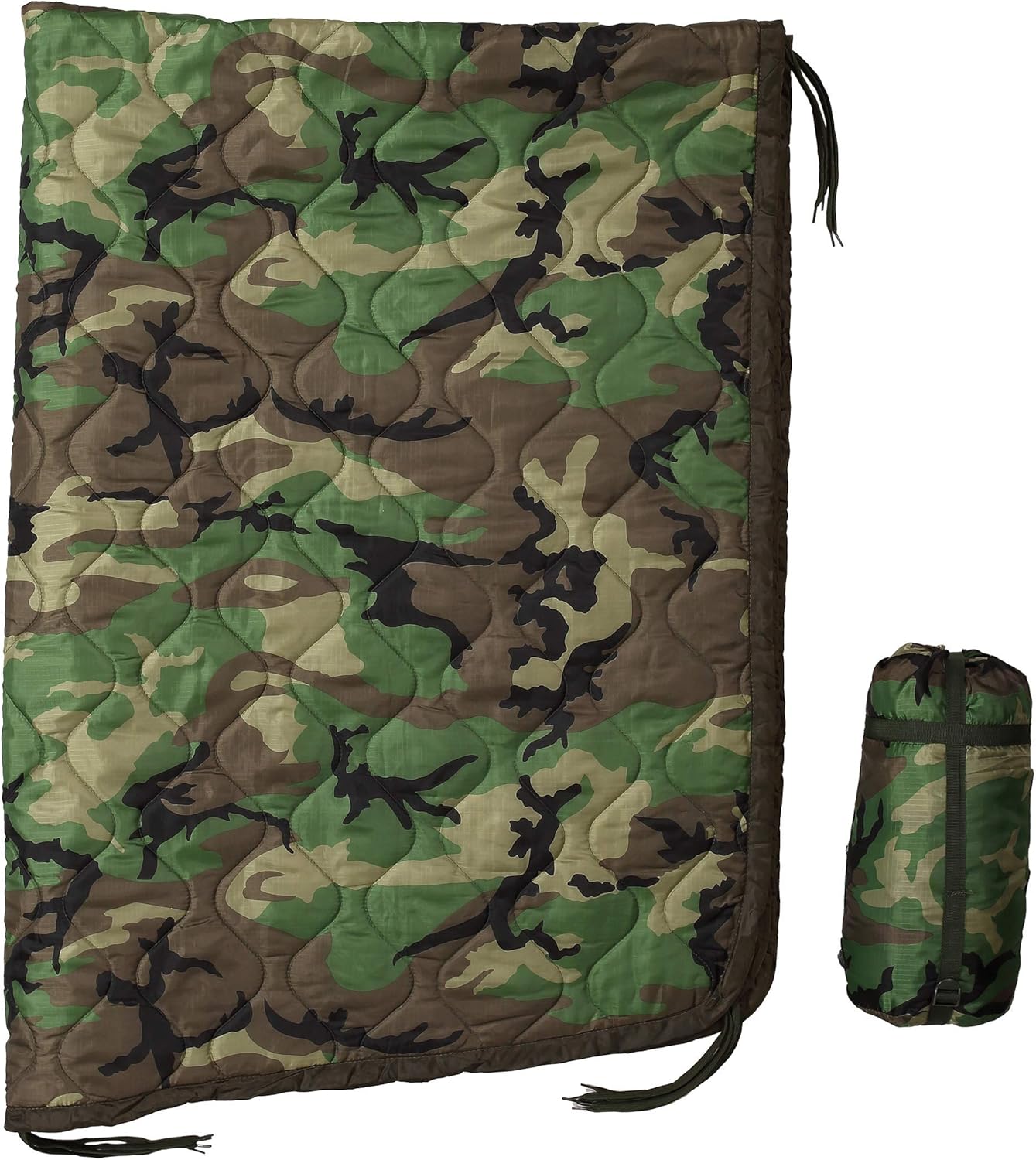 USGI Industries Military Woobie Blanket | Thermal Insulated Camping Blanket, Poncho Liner | Large, Portable, Water-Resistant, for Hiking, Outdoor, Survival, Comes with Compression Carry Bag