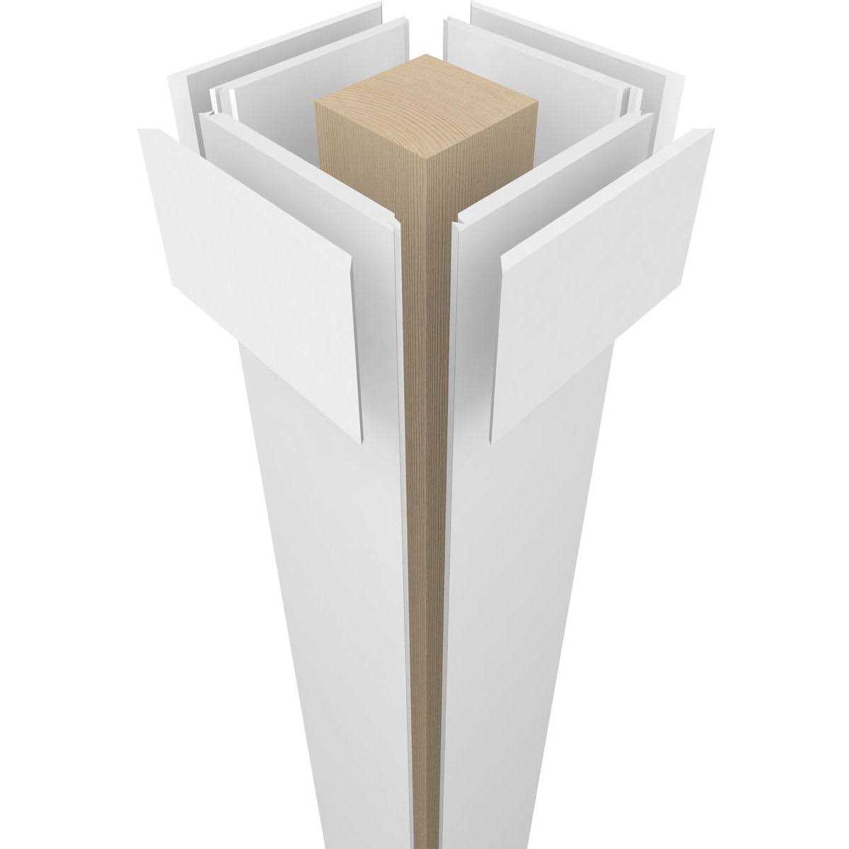 Craftsman Classic Square Non-Tapered Smooth PVC Column Kit Standard Capital &amp; Standard Base Ekena Millwork - Shop Hardware Tools Online Store