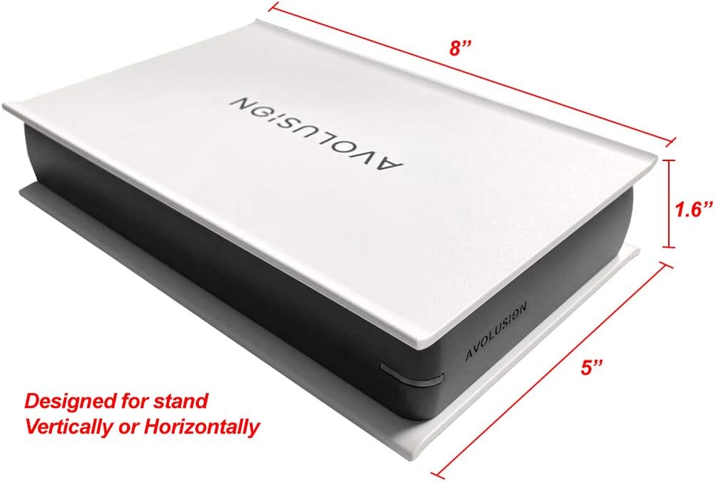 Avolusion PRO-5X Series 8TB USB 3.0 External Gaming Hard Drive for PS4 Original, Slim & Pro (White)