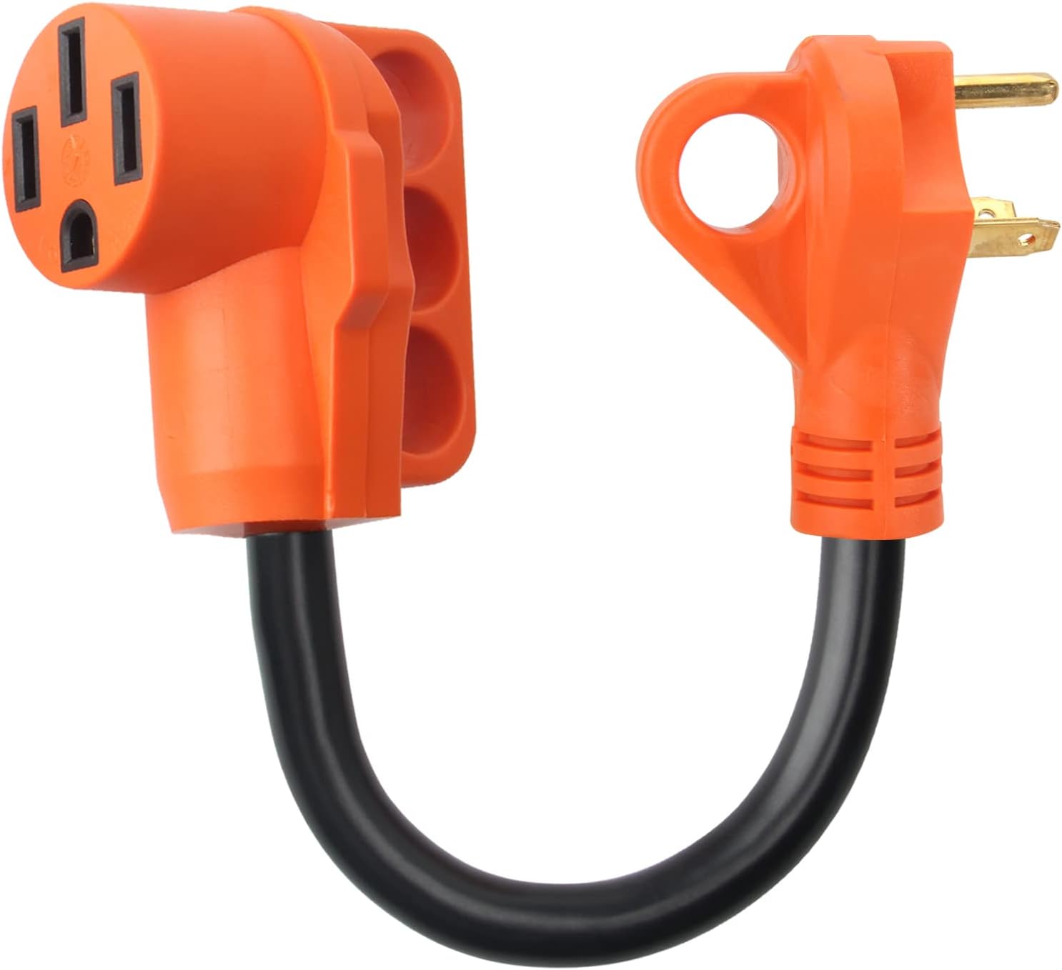 OPL5 30 Amp Male to 50 Amp Female RV Adapter Cord 12inch, Heavy Duty Electrical Adapter with Handle TT-30P Male to 14-50R Female 125V/3750W Generator Adapter for RV Trailer (30A Male to 50A Female)