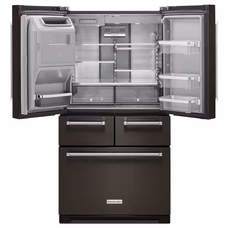 25.8 cu. ft. French Door Refrigerator in Black Stainless with Platinum Interior