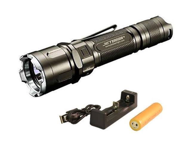 Jetbeam Jet 3M Pro (Updated JET-III M) Super Bright Cree XP-L LED 1100 Lumens Flashlight w/ 18650 Rechargeable Battery and USB C