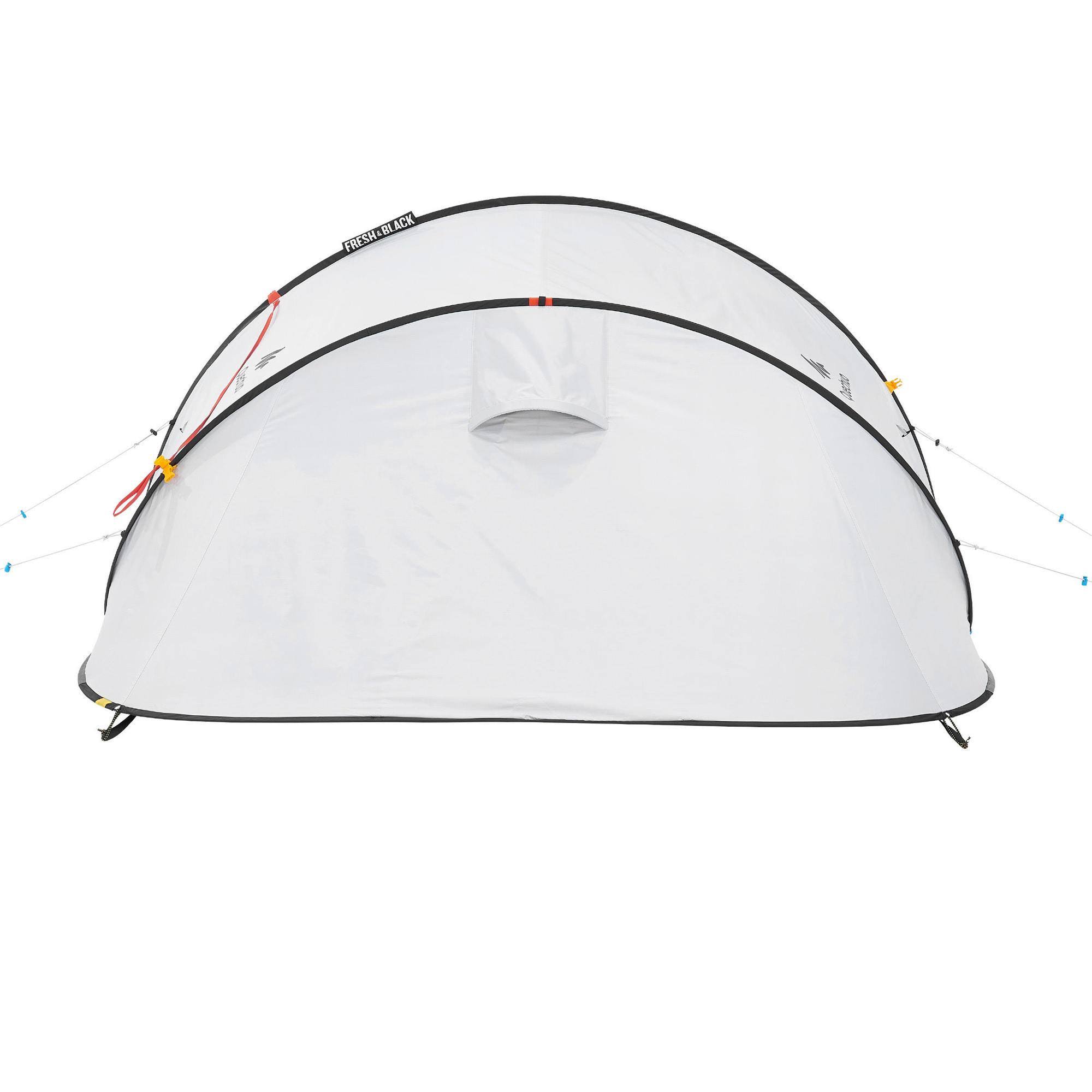 Quechua 2 Second, Waterproof Camping Tent, 3 Person in Snowy White, Size 2-Person