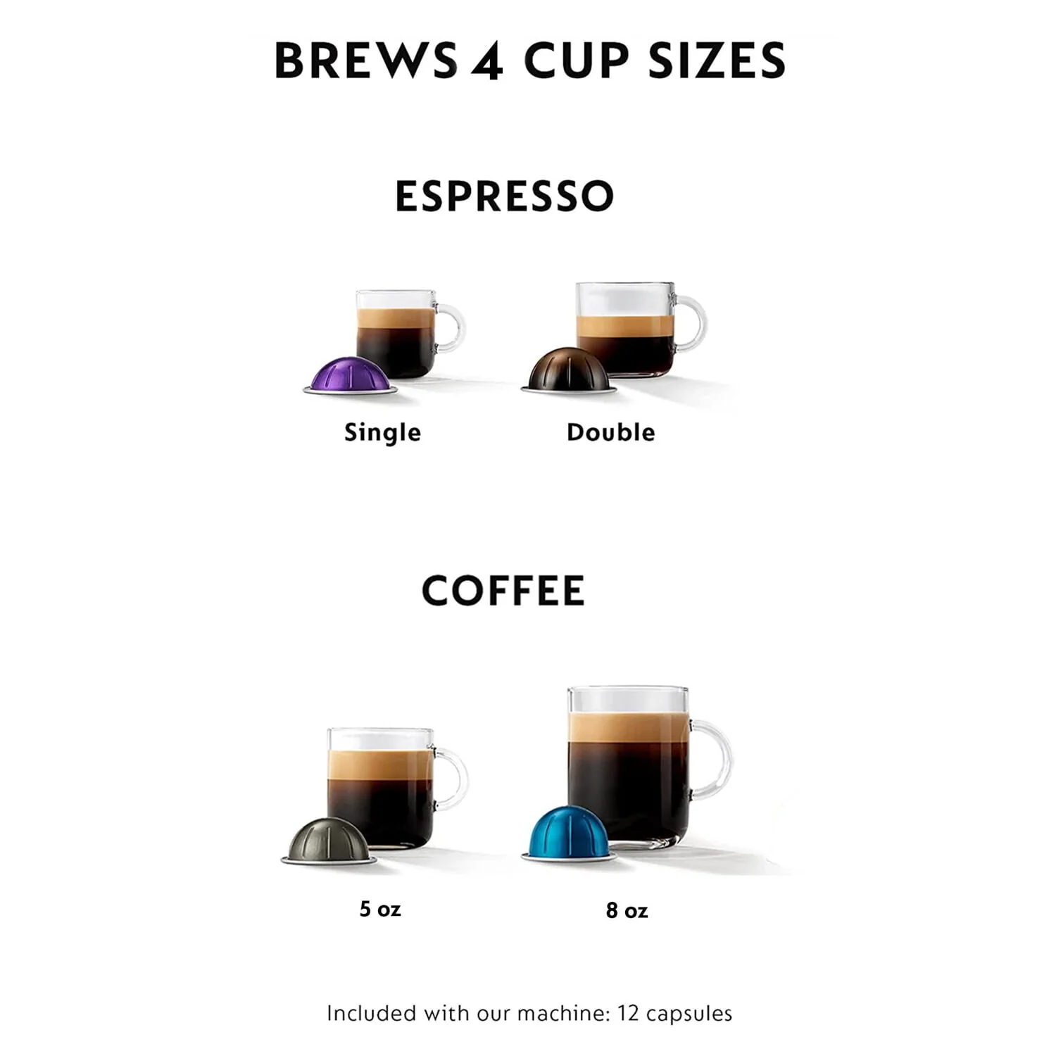 Nespresso Vertuo Plus Coffee and Espresso Machine by De'Longhi, Gray