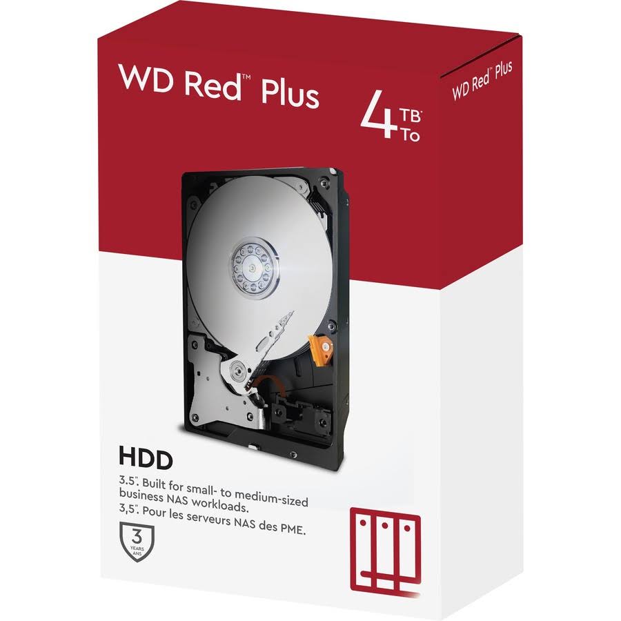 WD Red Plus WD40EFZX 4 TB Hard Drive - 3.5x22 Internal - SATA