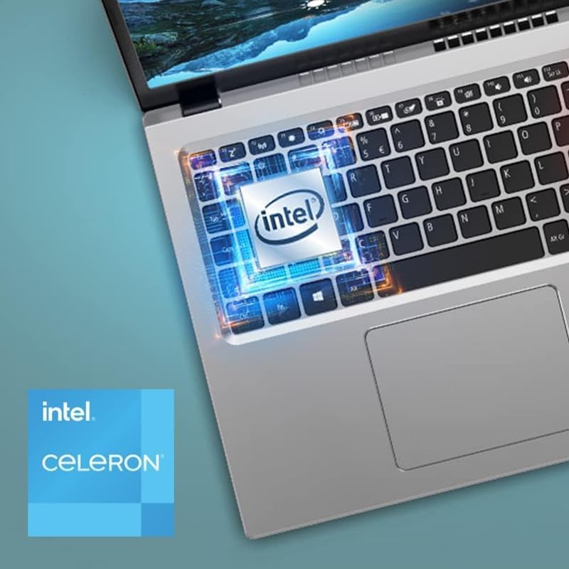 Acer Aspire 1 Slim 2024 Newest Laptop, 15.6'' Full HD Display, 8GB RAM, 128GB eMMC, Dual-Core Intel Celeron N4500, UHD Graphics, RJ45, WiFi, Webcam, 1-Year Microsoft 365, Windows 11S +MarxsolAccessory
