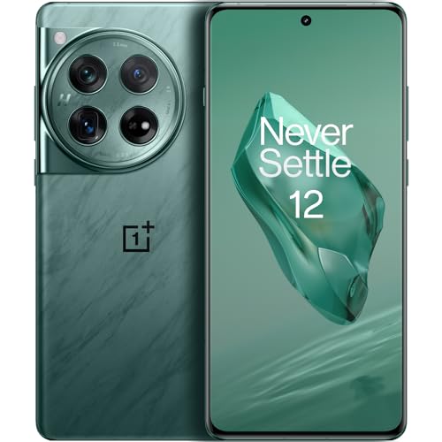 OnePlus 12,16GB RAM+512GB,Dual-SIM,Unlocked Android Smartphone,Supports 50W Wireless Charging,Latest Mobile Processor,Advanced Hasselblad Camera,5400 mAh Battery,2024,Flowy Emerald (Renewed)