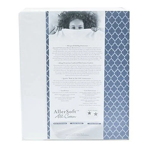 Allersoft 100-percent Cotton Dust Mite u0026 Allergy Control Mattress PROTECTOR, King 9-Inch