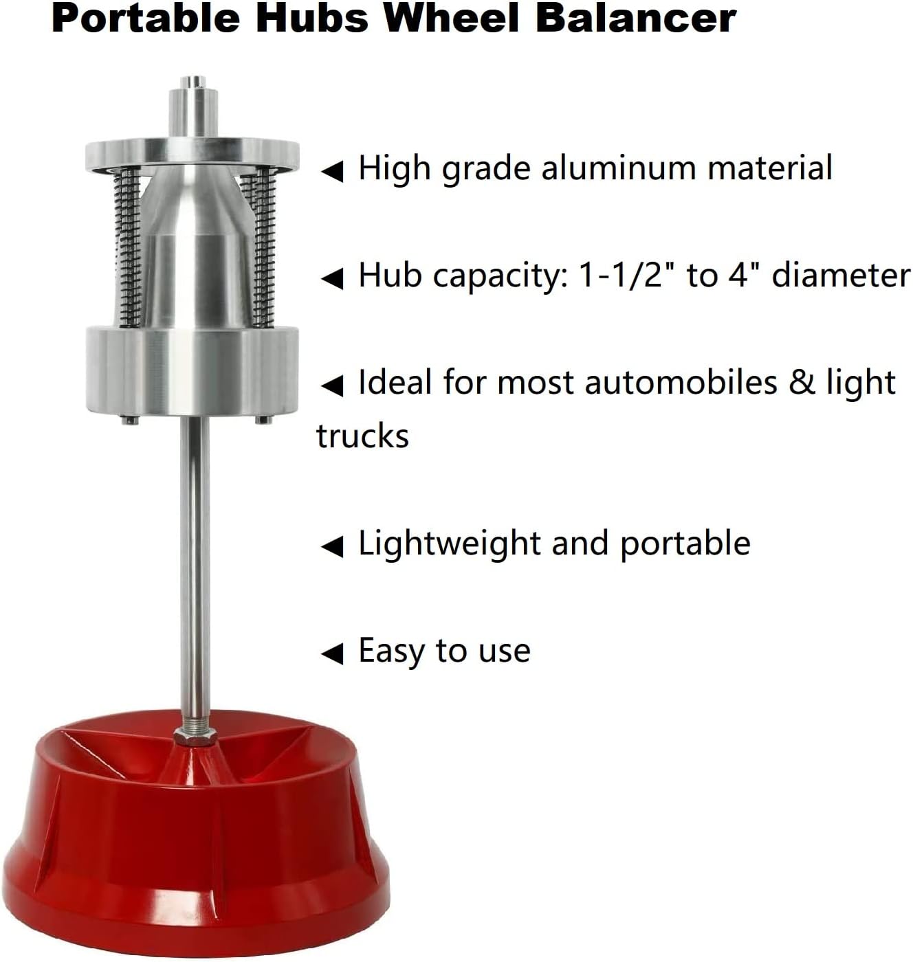 8MILELAKE Portable Hubs Wheel Balancer with Bubble Level Heavy Duty Tire Changer for Car Light Truck Pack of 2