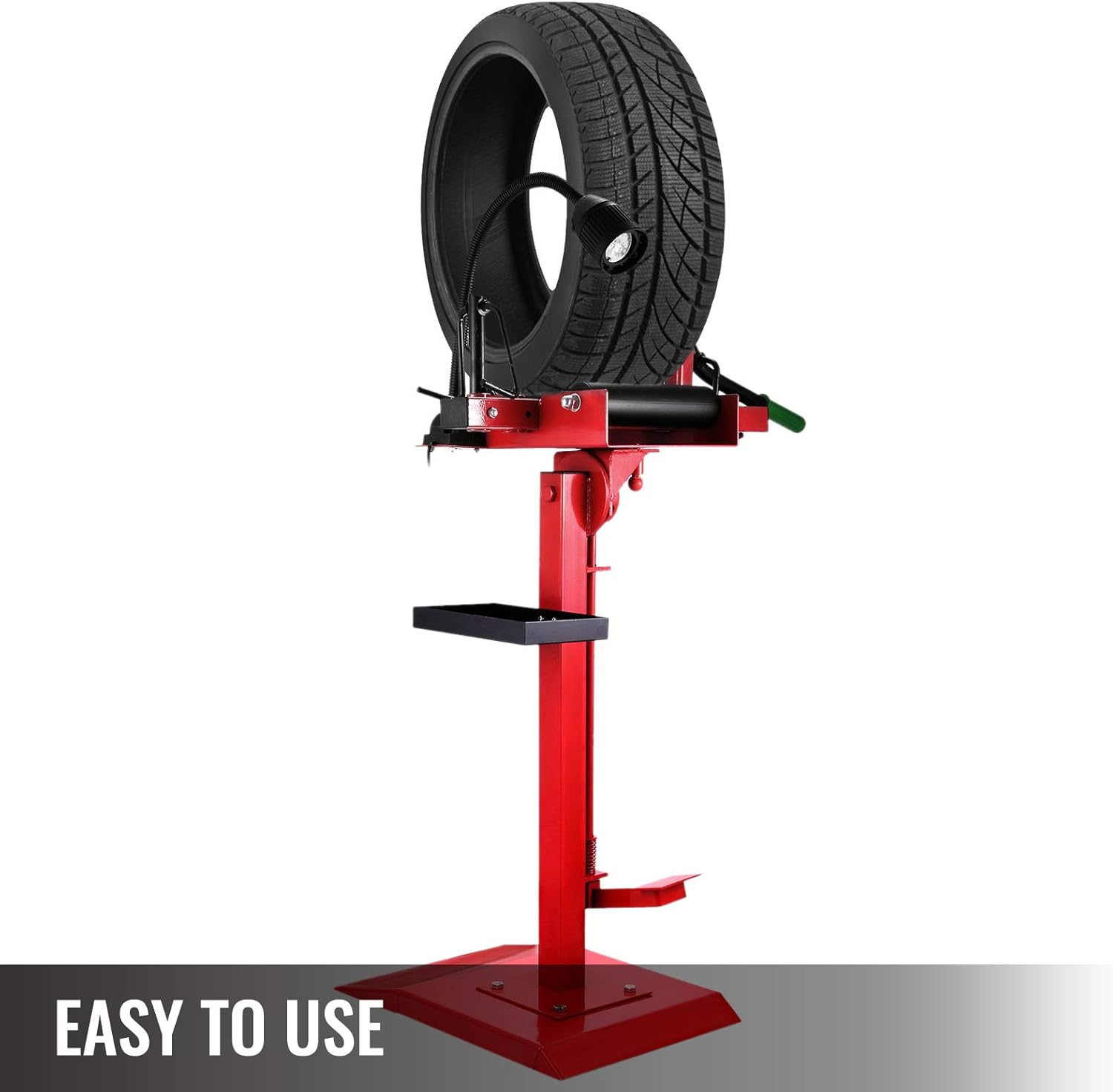 Mophorn Manual Tire Spreader Portable Tire Changer with Stand Adjustable LED Light Tire Spreader Tool for Light Truck and Car
