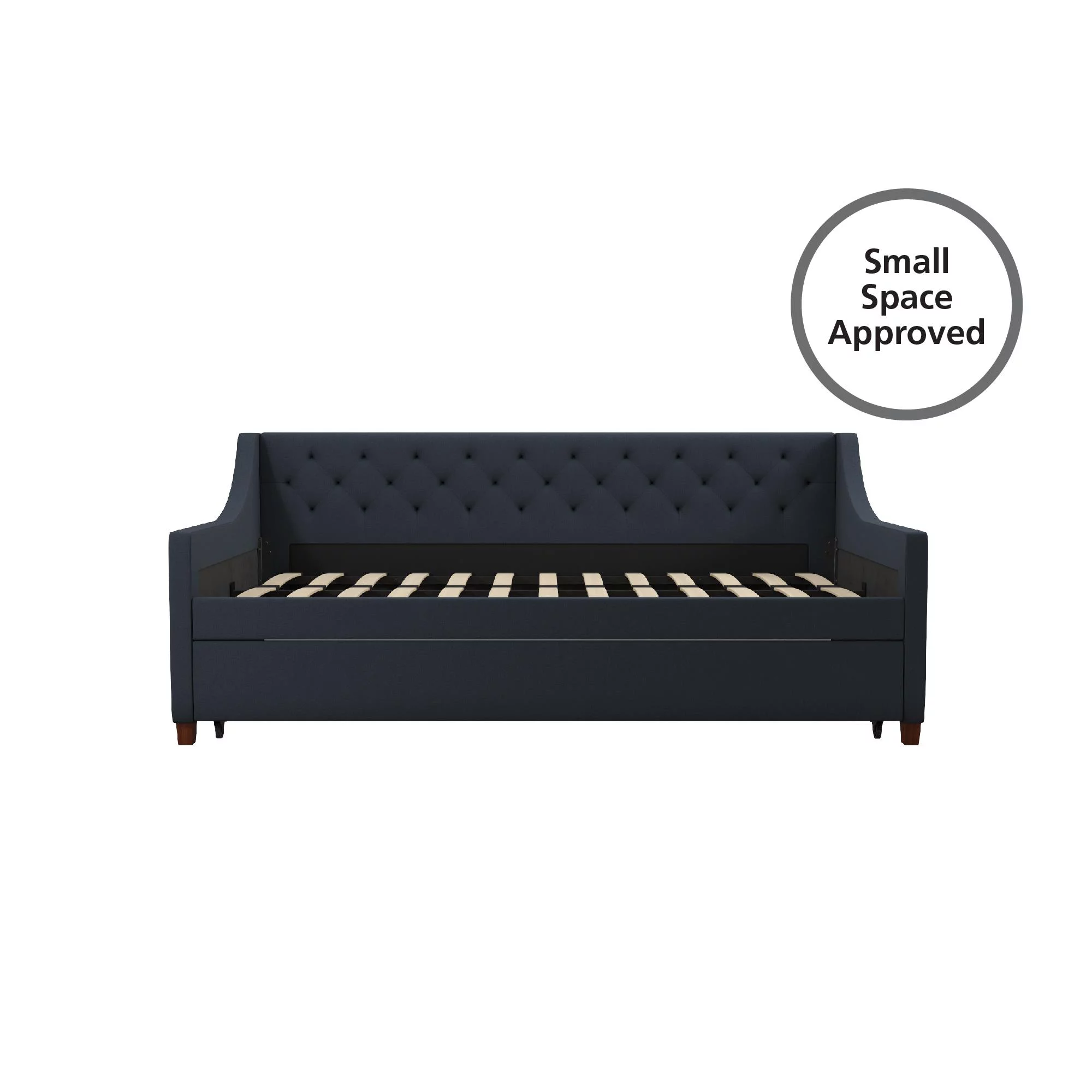 Novogratz Her Majesty Daybed and Trundle, Blue Linen
