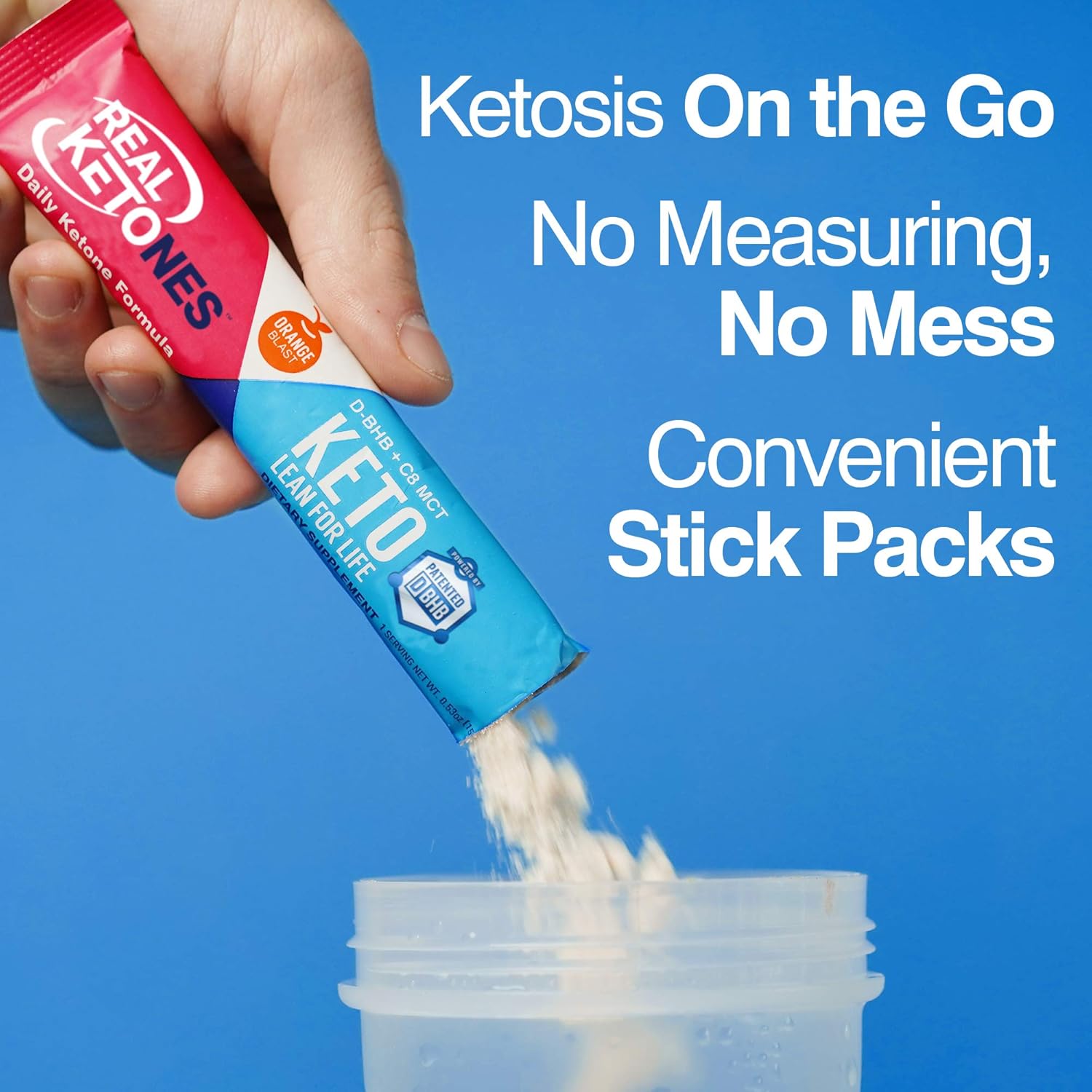 Real Ketones Exogenous Keto D BHB + MCT + Electrolytes, Caffeine Free Drink Mix Powder, 30 Packets, Lemon Twist for Rapid Ketosis