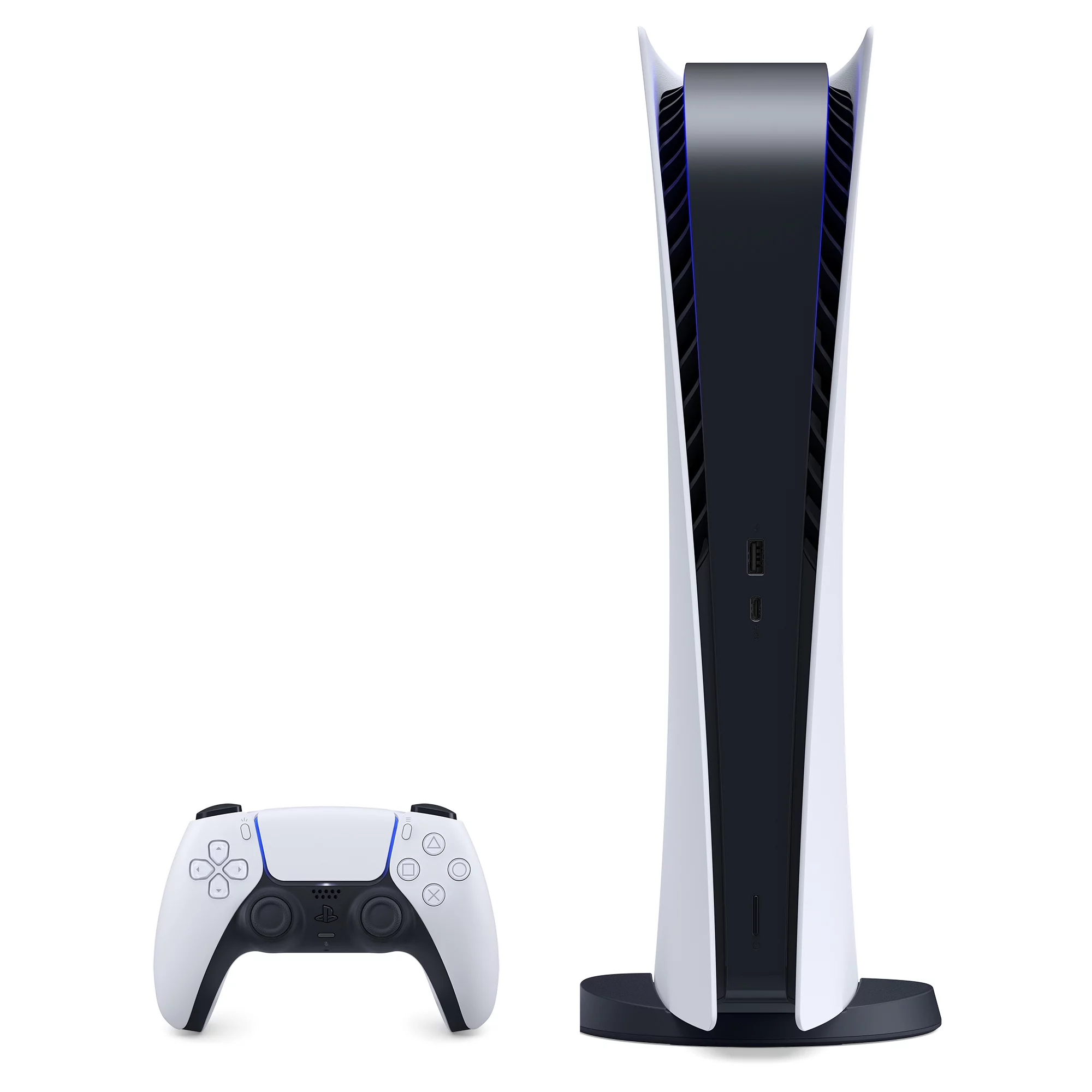 PS5 Sony Playstation 5 Digital Edition Gaming Console + 1 Wireless Controller - 16GB GDDR6, 825GB SSD Storage, WiFi 6, 120Hz 8K Output - Random Color Water Bottle