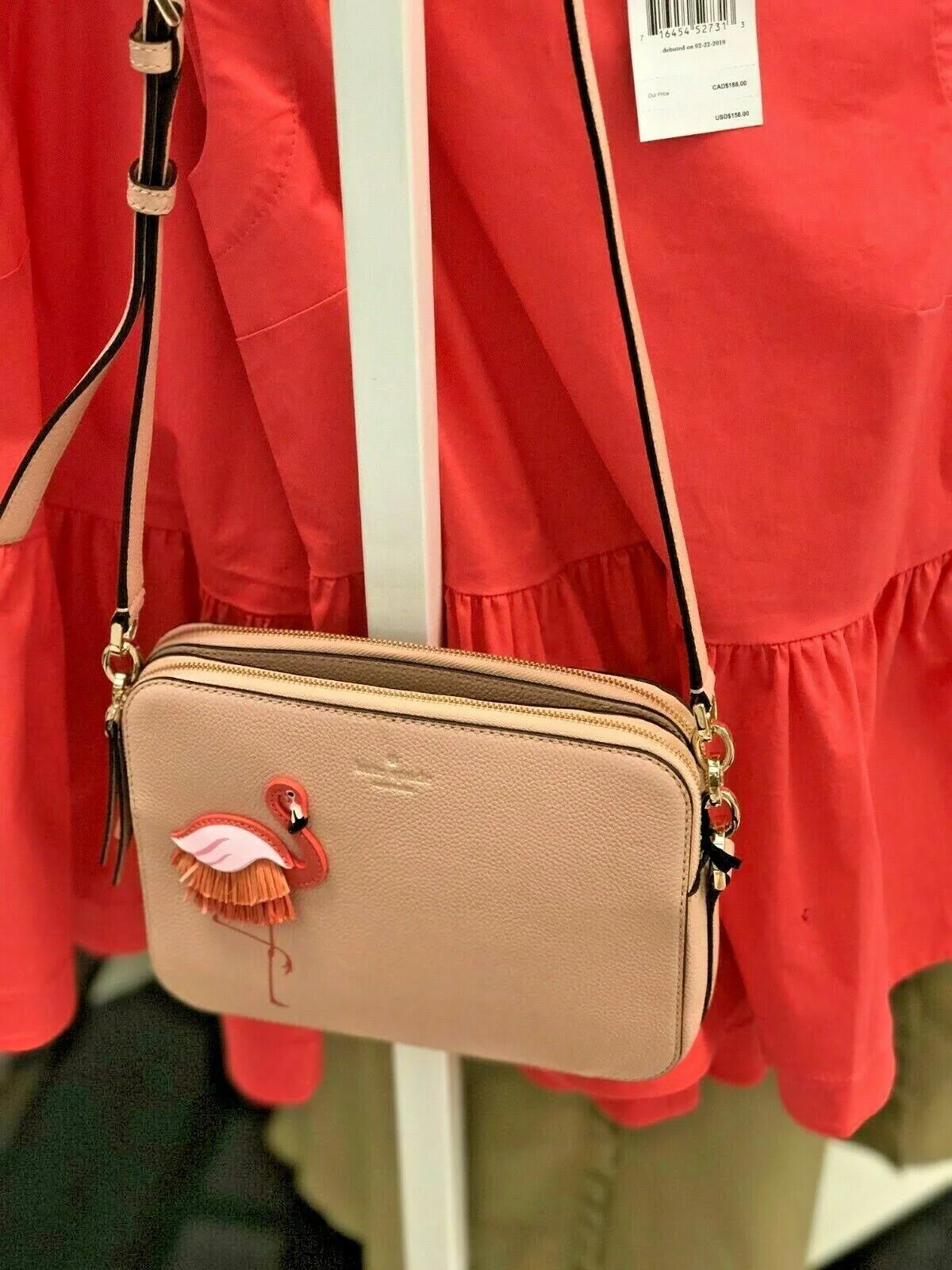 Nwt Kate Spade by The Pool Flamingo Crossbody Camera Bag WKRU5953