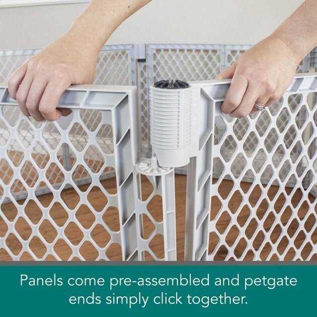 North States MyPet Petyard Plus 18.5 Sq. Ft. Dog playpen Indoor. Made in USA. 6-Panel pet playpen - Pet Supplies online store