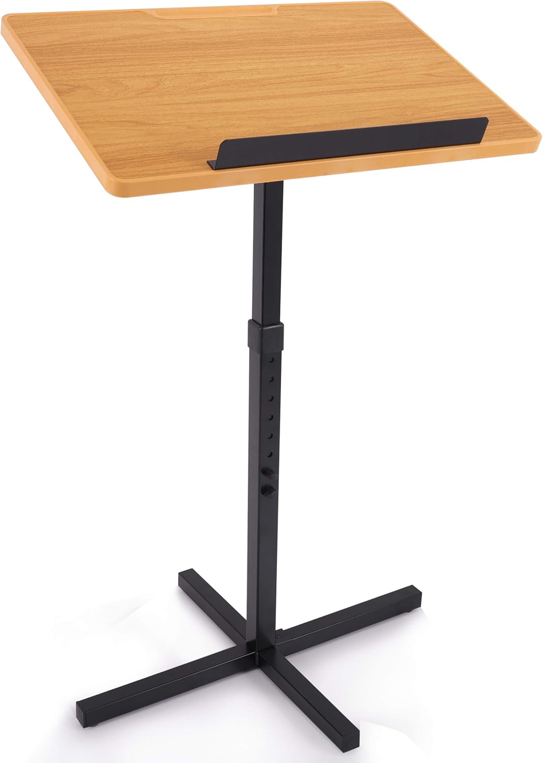 Portable Floor Lectern Podium Stand-Height Adjustable Steady Standing Design Teacher Speaker Lecture Classroom Presentation Stand, Laptop Computer Book Holder w/ Slanted Top Shelf-Pyle PLCTND44,BLACK Pack of 2