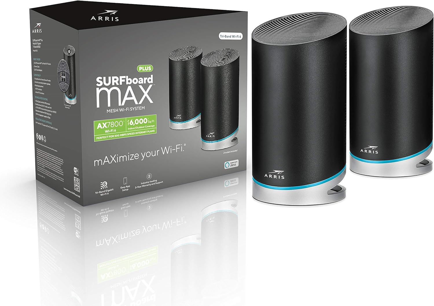 ARRIS SURFboard mAX Plus Mesh AX7800 Wi-Fi 6 AX Router (W30)