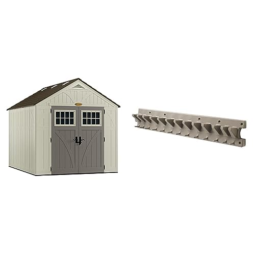 Suncast 8' x 10' Heavy-Duty Resin Tremont Storage Shed, Sand