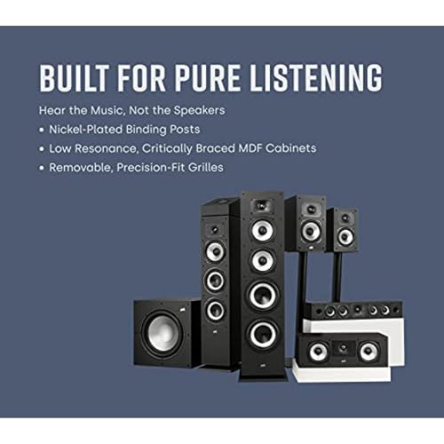 Polk Monitor XT10 Home Subwoofer, 10" Deep Bass Woofer, 100W Class D Amplification, Dolby Atmos, Auro 3D & DTS:X Compatible, Black