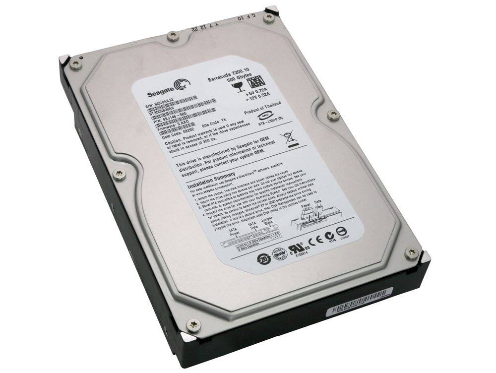 Seagate ST3500630AS 500GB SATA/300 7200RPM 16MB Hard Drive