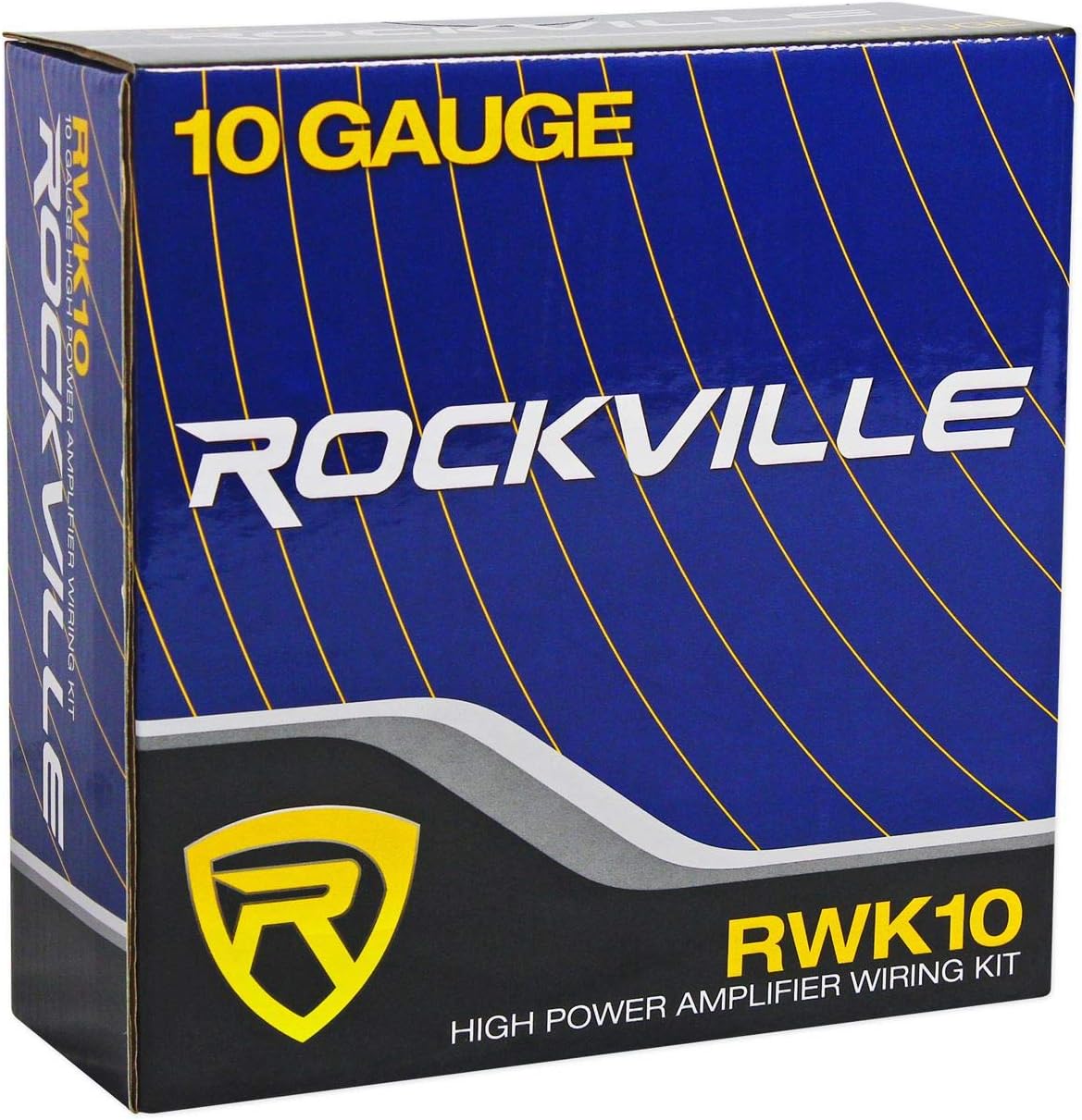 Rockville RW10CA 10" 800 Watt Under-Seat Slim Amplified Car Subwoofer +Wire Kit