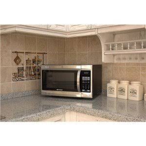 Emerson MW1338SB 1000W Microwave - 1.3 cu ft - Stainless Steel/Gray