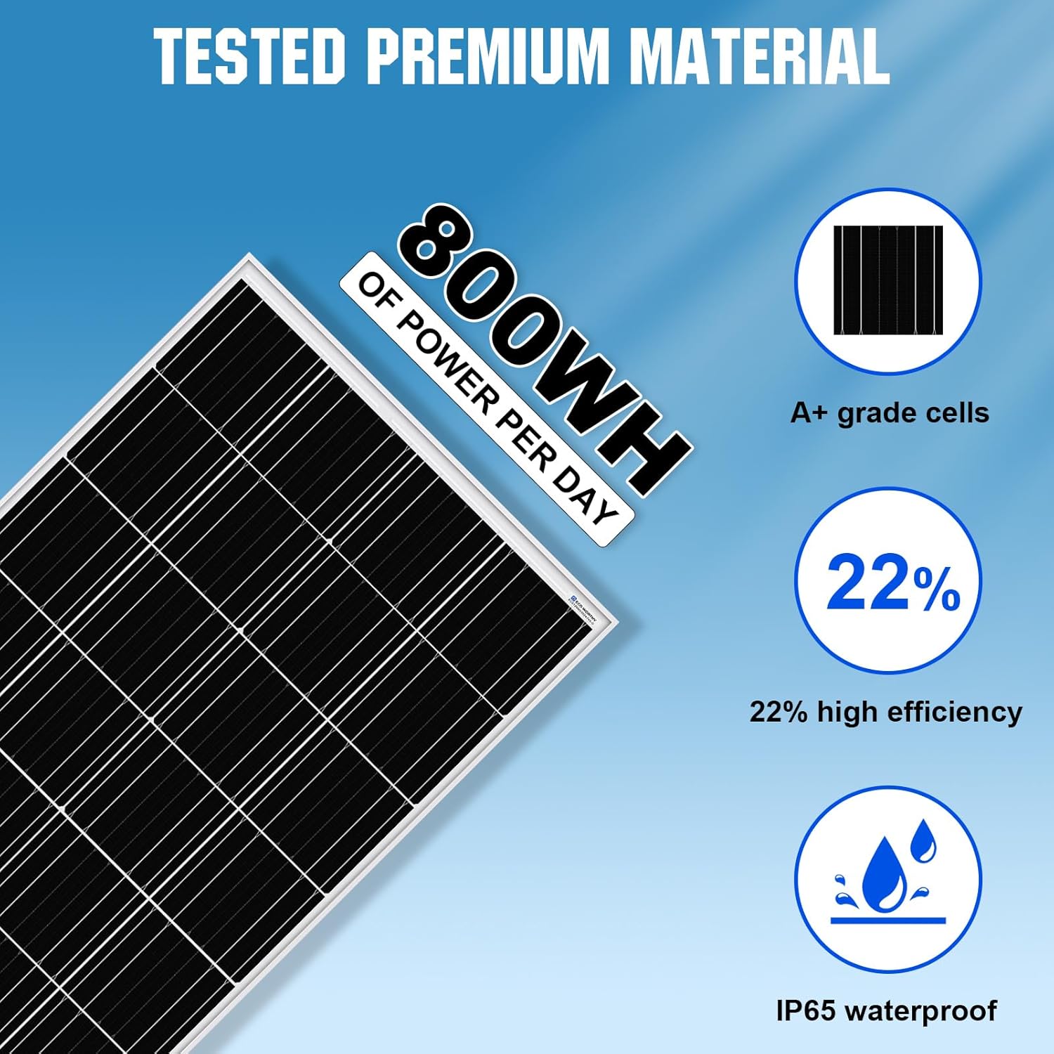 ECO-WORTHY Solar Deep Well Water Pump Kit 12V DC Submersible Water Pump with 2pcs 100W Mono Solar Panel 10AH Battery Controller for Well Pond Home Farm Stainless Steel