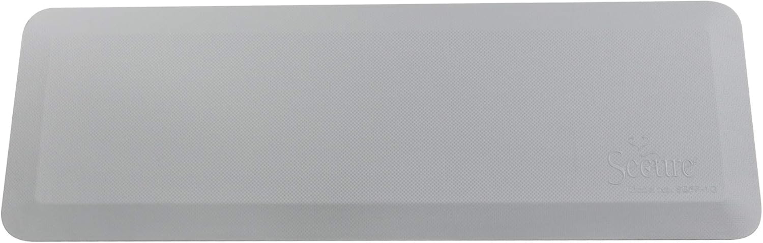 Secure FlatPad Bedside Fall Protection Safety Floor Mat with Beveled Edges - Elderly Seniors Handicap Injury Prevention and Caregiver Anti Fatigue Pad - Waterproof Non Slip Cover (70" x 24" x 1")