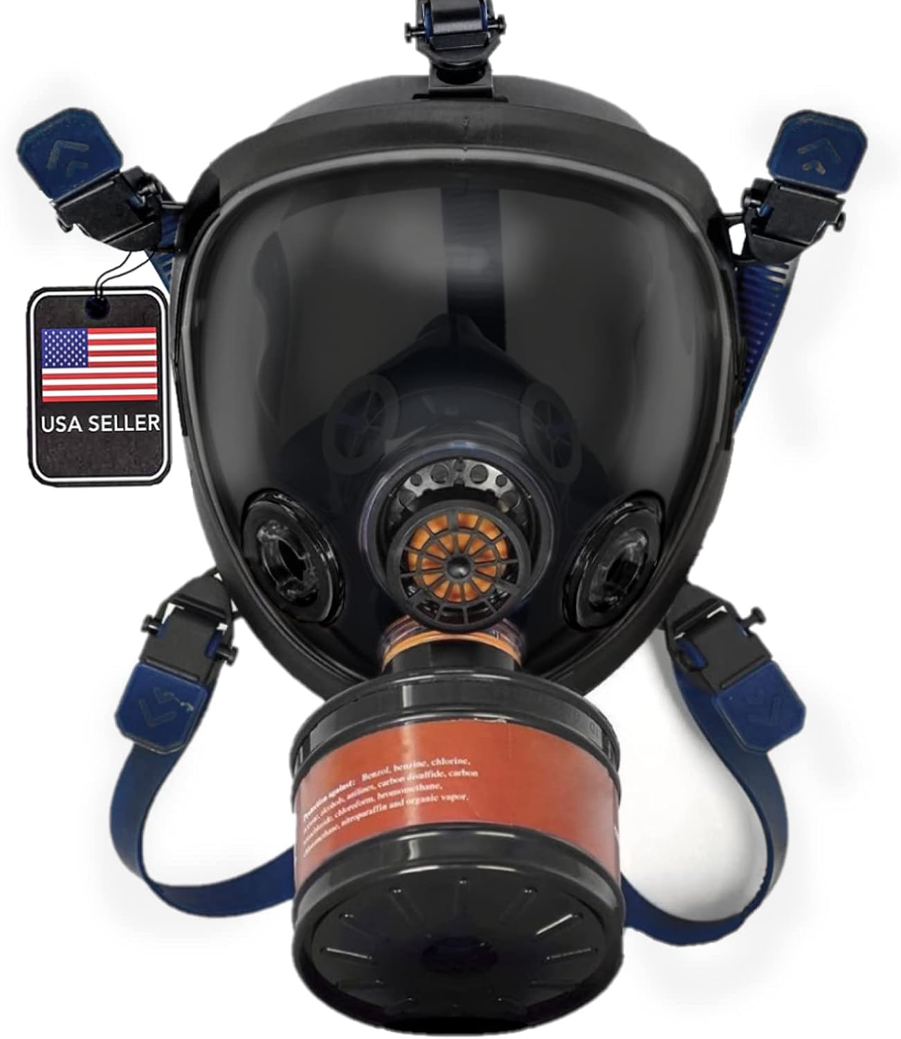 Survival & Tactical Full Face Respirator - Compatible with Industry Standard 40mm Gas Filter Canister - Emergency Escape Mask