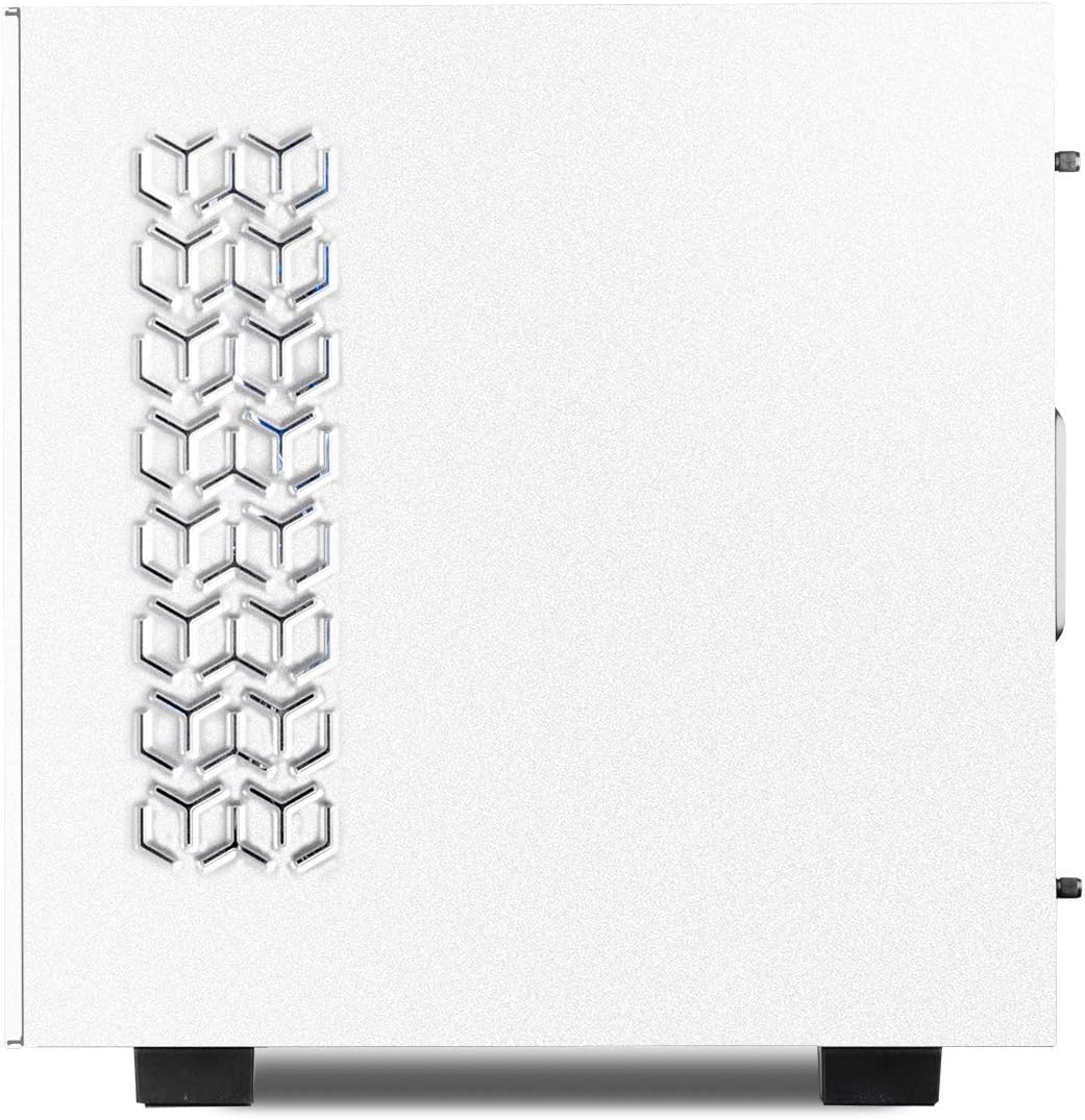 iBUYPOWER Snowblind S 19 Translucent Customizable Side-Panel LCD Display 1280 x 1024 Resolution Mid-Tower Desktop Computer Gaming Case 3 x 120 Millimeter Fans SECC Steel, White