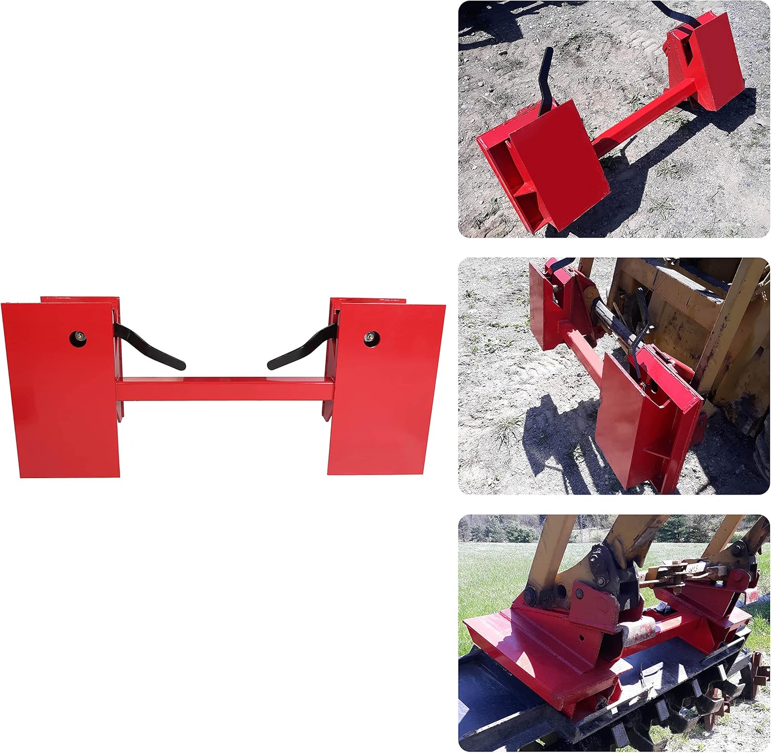 ECOTRIC New Universal Skid Steer Style Mount Quick Tach Conversion Adapter Plate Bobtach Blank
