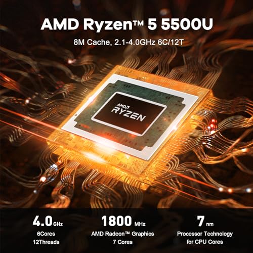Beelink SER8 Mini PC, AMD Ryzen 7 8745HS (8C/16T up to 4.9GHz), 32GB DDR5 RAM 1TB PCIe4.0 SSD, Mini Computer Support 4K@144Hz, Triple Display, WiFi6, BT5.2, HDMI+DP, USB4