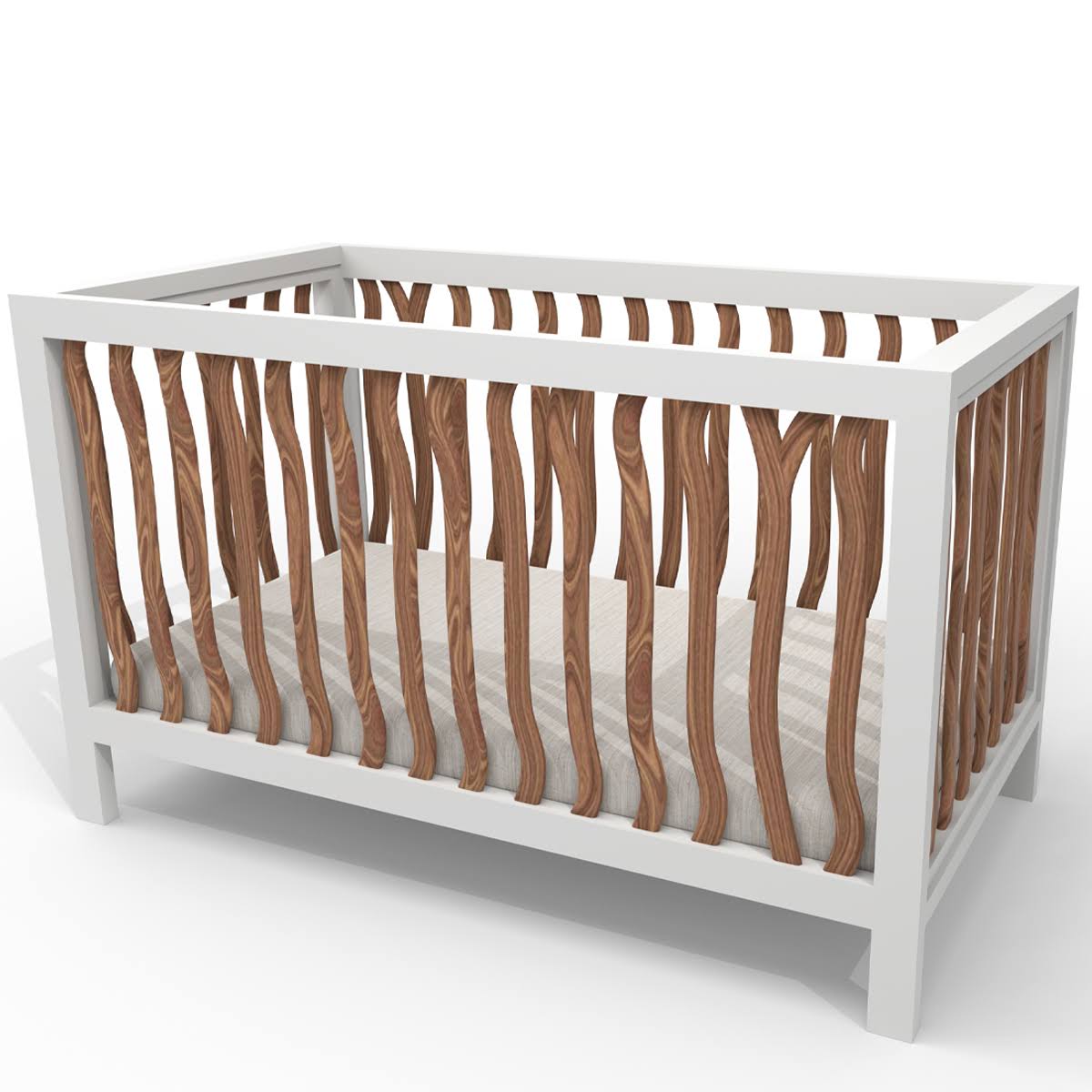 Milk Street Baby Branch Convertible Crib (Color: Acacia/Snow)