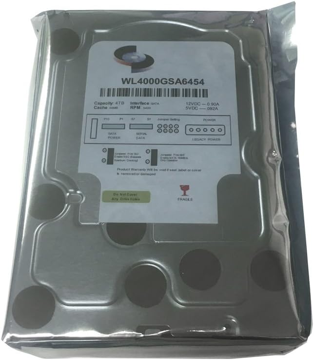 WL 4TB 64MB Cache 5400RPM SATA III (6.0Gb/s) (Low Power & Heavy Duty) 3.5" Internal Hard Drive (PC, NAS & CCTV DVR) - w/ 1 Year Warranty Pack of 2