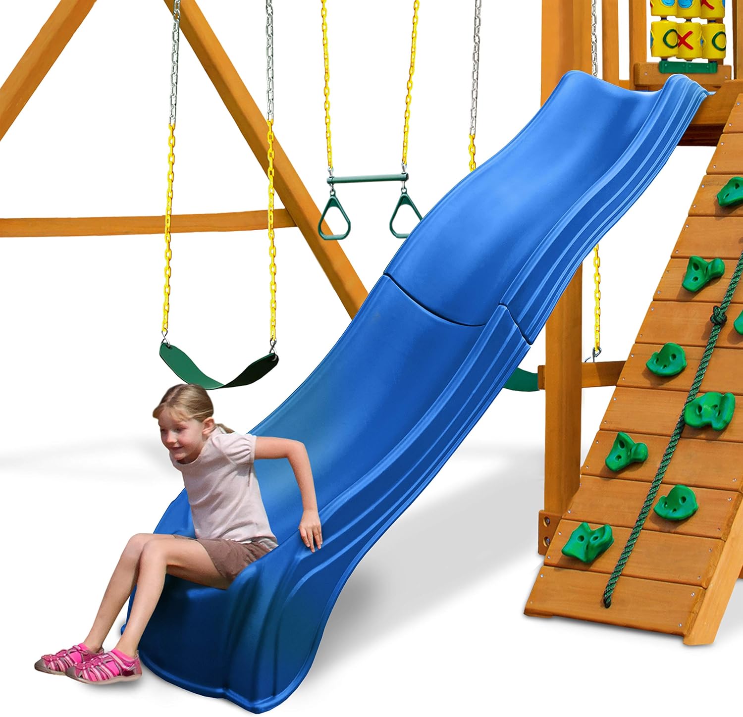 Swing-N-Slide Ws 5032 Olympus Wave Slide 2Piece Plastic Slide for 5' Decks, Blue