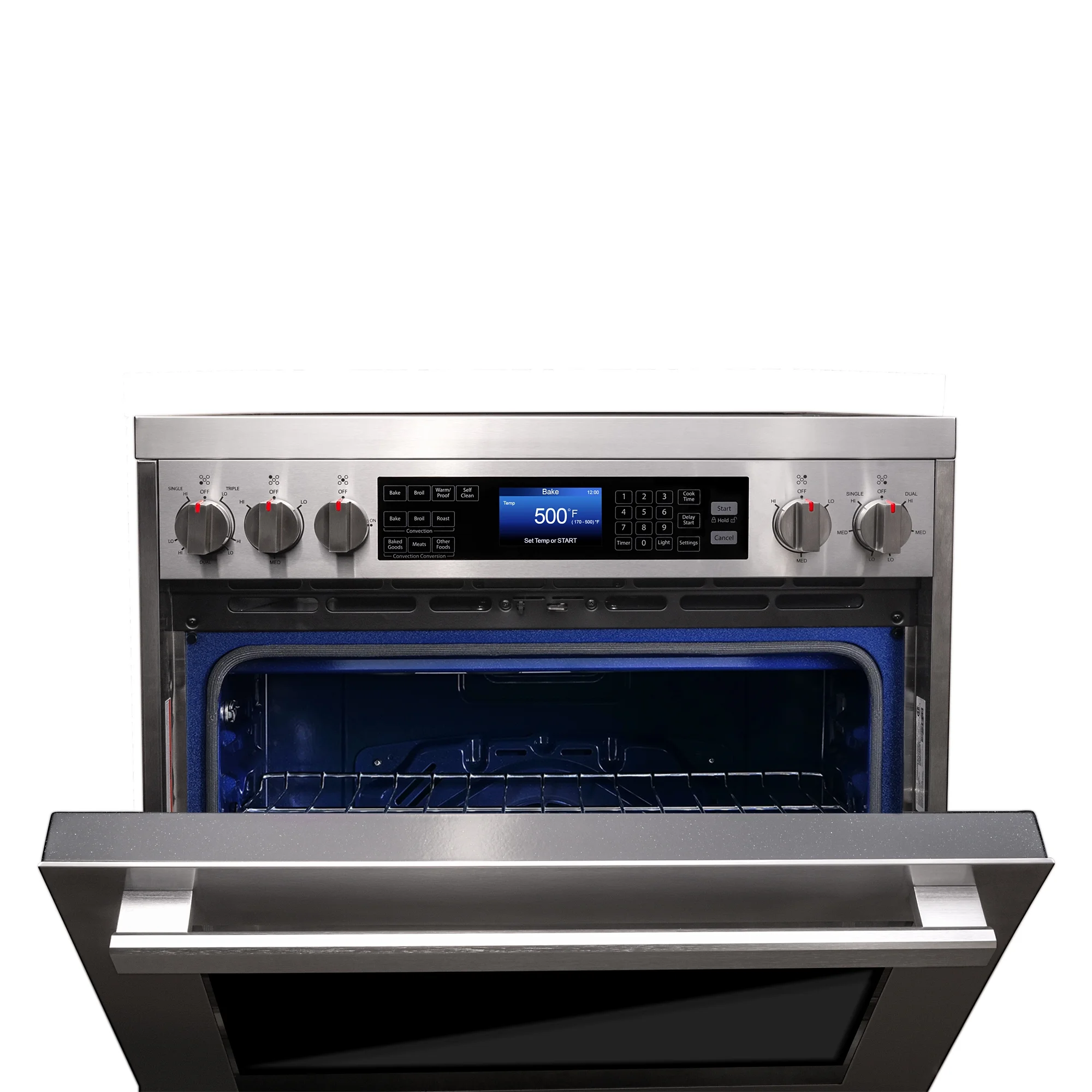 Cosmo 2 Piece Kitchen Appliance Package with 30" Over the Range Microwave & 30" Freestanding Electric Range Kitchen Stove Kitchen Appliance Bundles