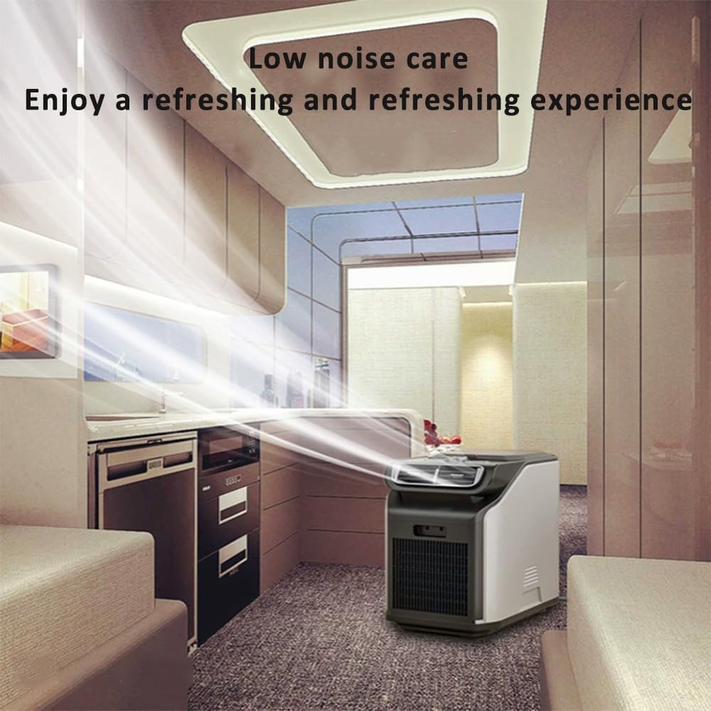 6000 BTU Portable Air Conditioner Car Mounted Cooler Multi-Gear Adjustment Small Size AC for Indoor, Camping, Tent and Car