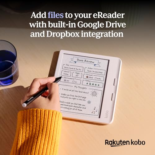Kobo Libra Colour | eReader | 7” Glare-Free Colour E Ink Kaleido™ 3 Display | Dark Mode Option | Audiobooks | Waterproof | White