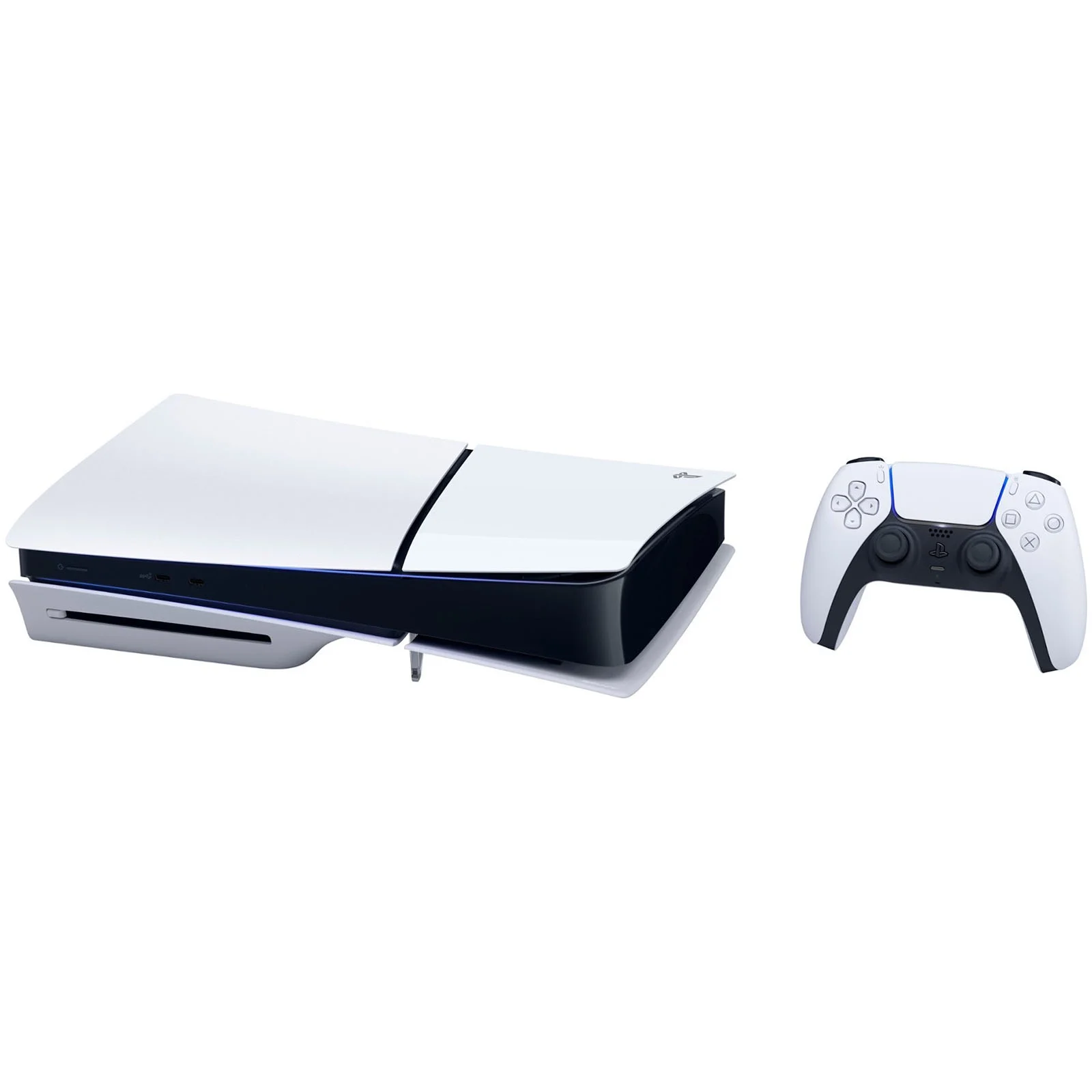 Sony Playstation 5 Slim Disc Bundle with Horizon Forbidden West, Extra Galactic Purple Controller, FPS Grip Kit, Dual Charge Dock and MightySkins Decal Voucher