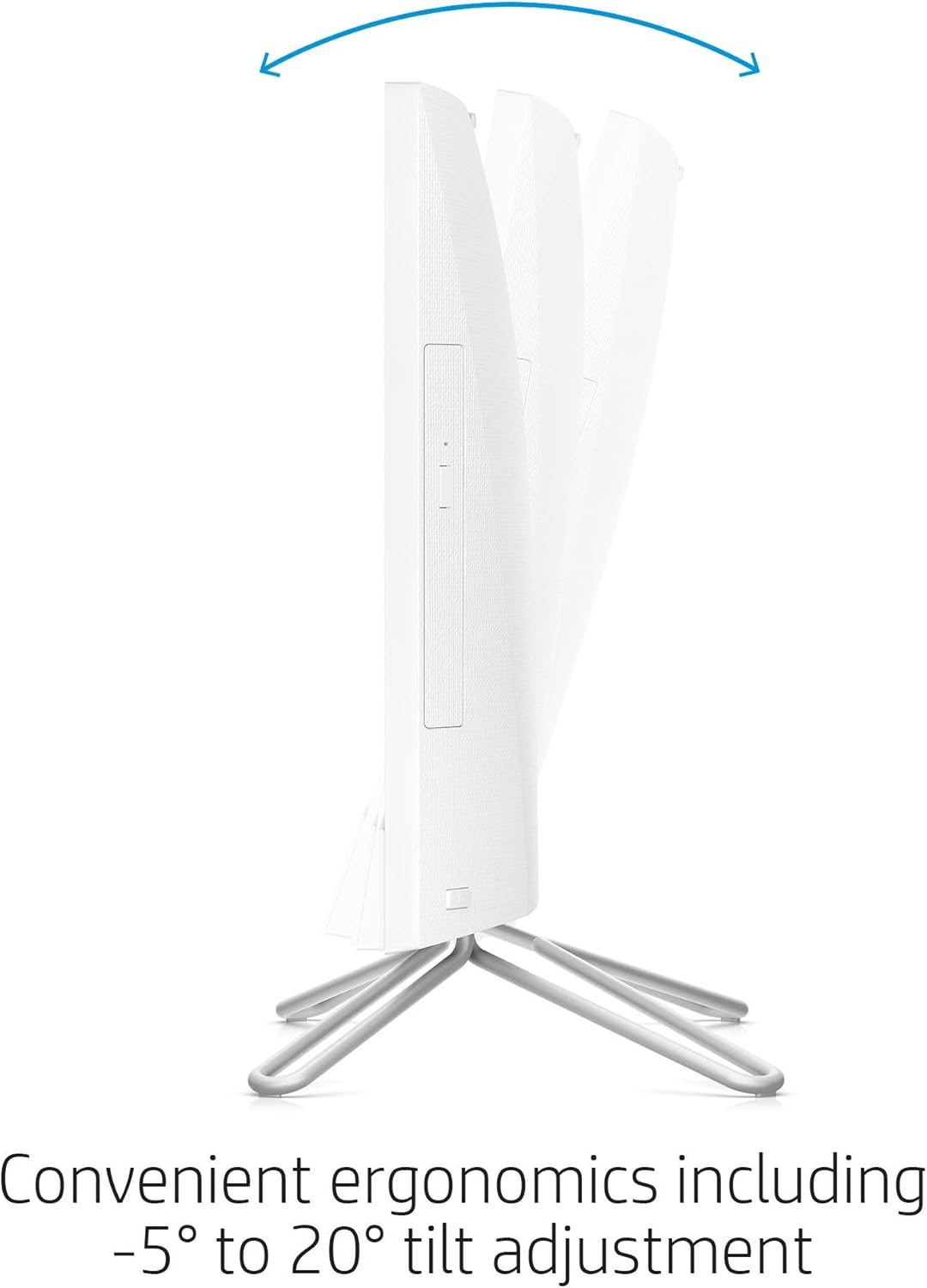 HP 24-inch All-in-One Desktop Computer, AMD Athlon Silver 3050U Processor, 8 GB RAM, 256 GB SSD, Windows 10 Home (24-dd0010, White) (Renewed)