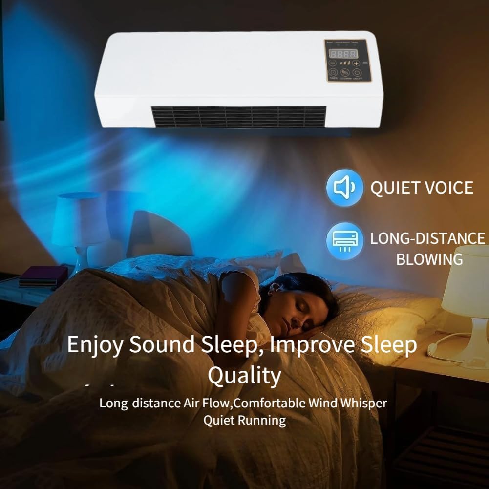 Portable Air Conditioners, Mini Air Conditioners Fan, Heater Portable Wall Mounted Air Conditioning Hot Fan for Small Room Bedroom Office Home