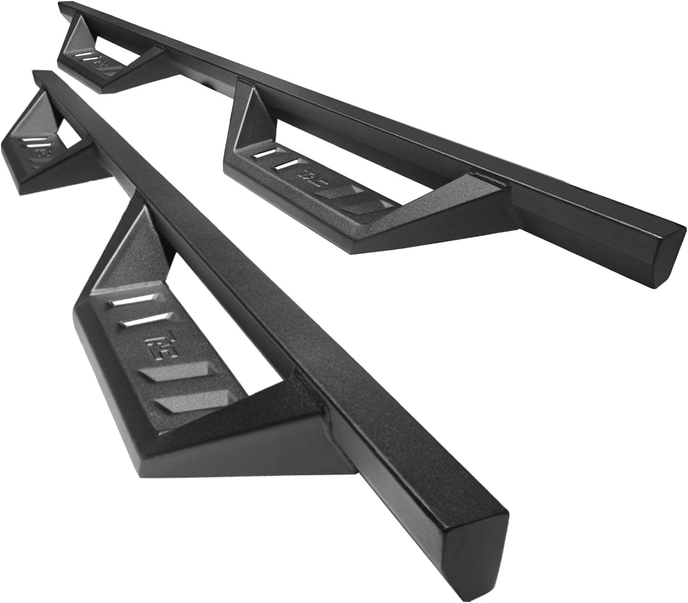 TAC Sidewinder Running Boards Fit 2019-2022 Silverado/Sierra 1500 | 2020-2022 Silverado/Sierra 2500/3500 Double Cab (Exclude 2019 LD and Limited Models) Truck 4” Drop Texture Black Side Bars Armor
