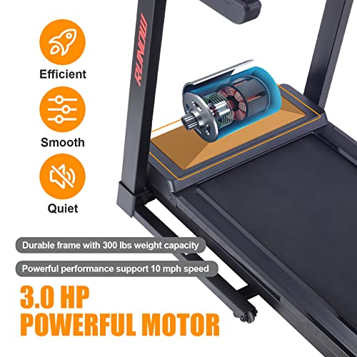 RUNOW Treadmill with Incline, Perfect as Treadmills for Home Walking and Running, Foldable Treadmill Support Bluetooth and Customized Programs, Easy Assembly Exercise Machine