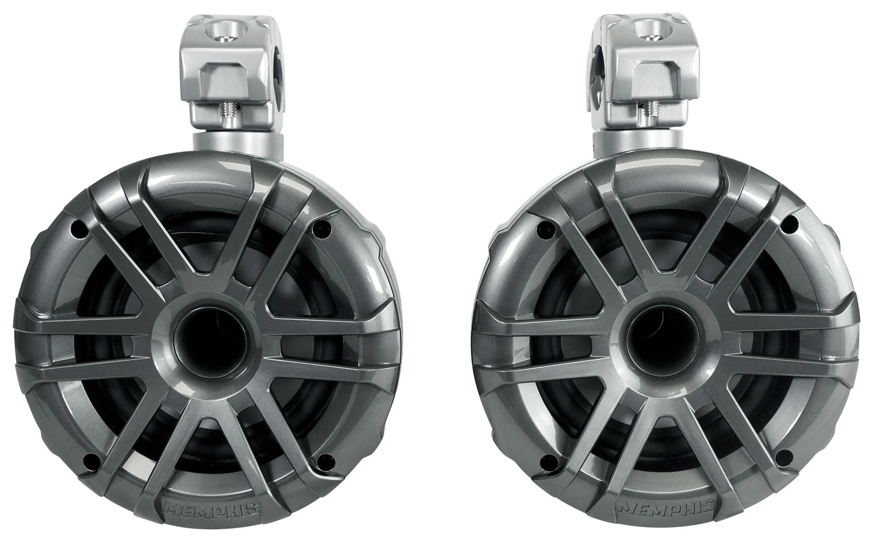 4) Memphis MXA62TG Grey 6.5" Marine Wakeboard Tower Speakers++Receiver+Amplifier