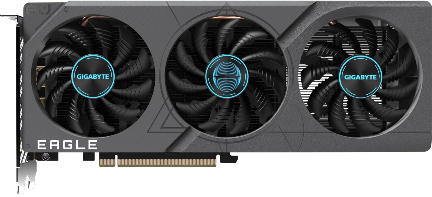 GIGABYTE NVIDIA GeForce RTX 4060 Eagle OC Graphics Card - 8GB GDDR6, 128-bit, PCI-E 4.0, 2505MHz Core Clock, 2X DP 1.4, 2X HDMI 2.1a, NVIDIA DLSS 3 - GV-N4060EAGLE OC-8GD